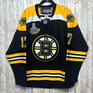 Vintage 2011 Center Ice Boston Bruins Stanley Cup Milan Lucic #17 Jersey [004]